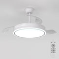 Dimmable Ceiling Fans Light,36W Ultra-Thin Fan Light With Remote Control 3000K/4500K/65000K,6 Speeds For Living Room