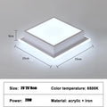 Modern LED Ceiling Light,20W 1800LM Acrylic Square LED Ceiling Lamp,Simple White Light Fittings Ceilings for Hallway,Cool White 6500K