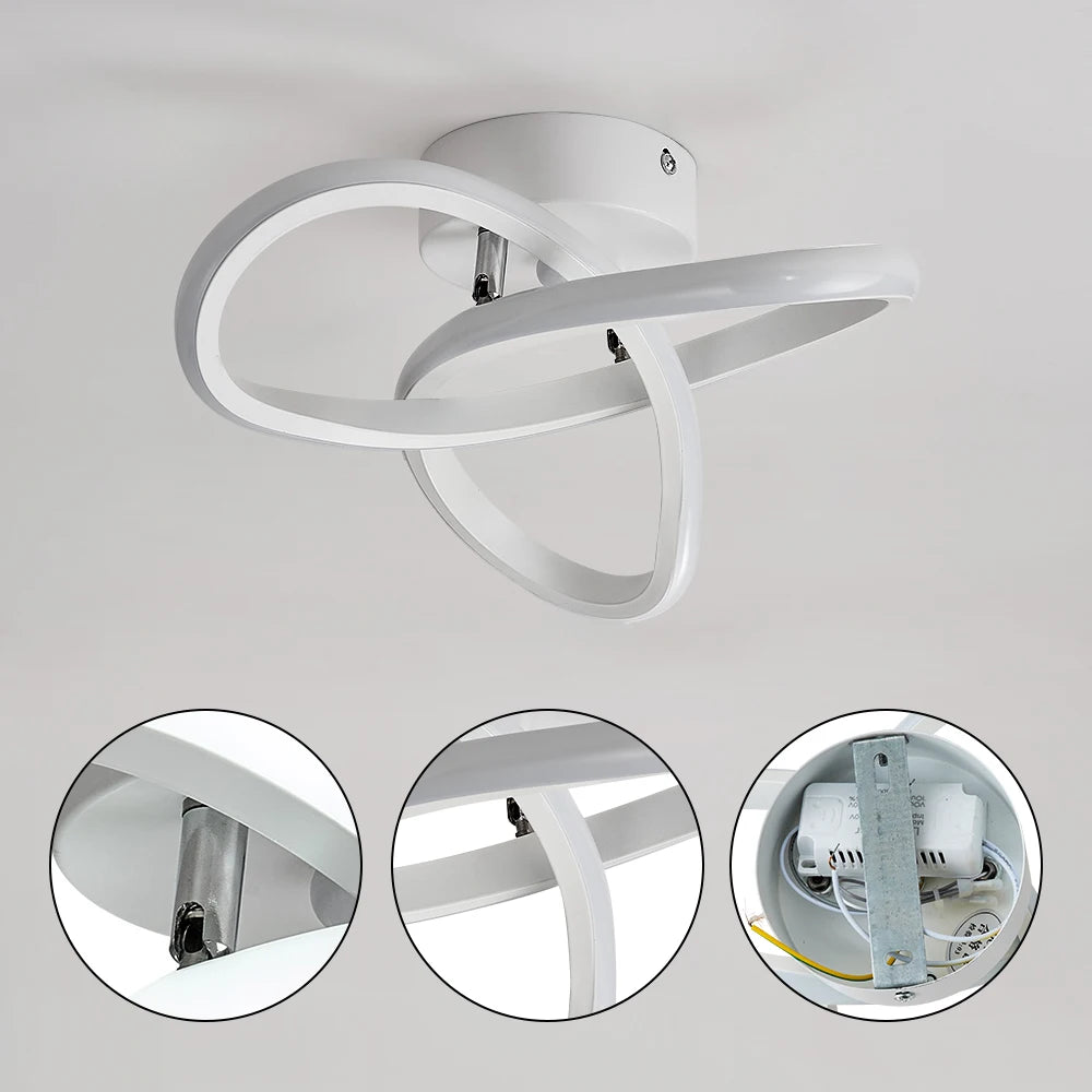 LED Ceiling Lights,22W Creative Personality Nordic Ceiling Light fixtures LED for Hallway,Aisle, Entrance, Bedroom, Kitchen,Living Room-25cm,Cold White Light 6500K