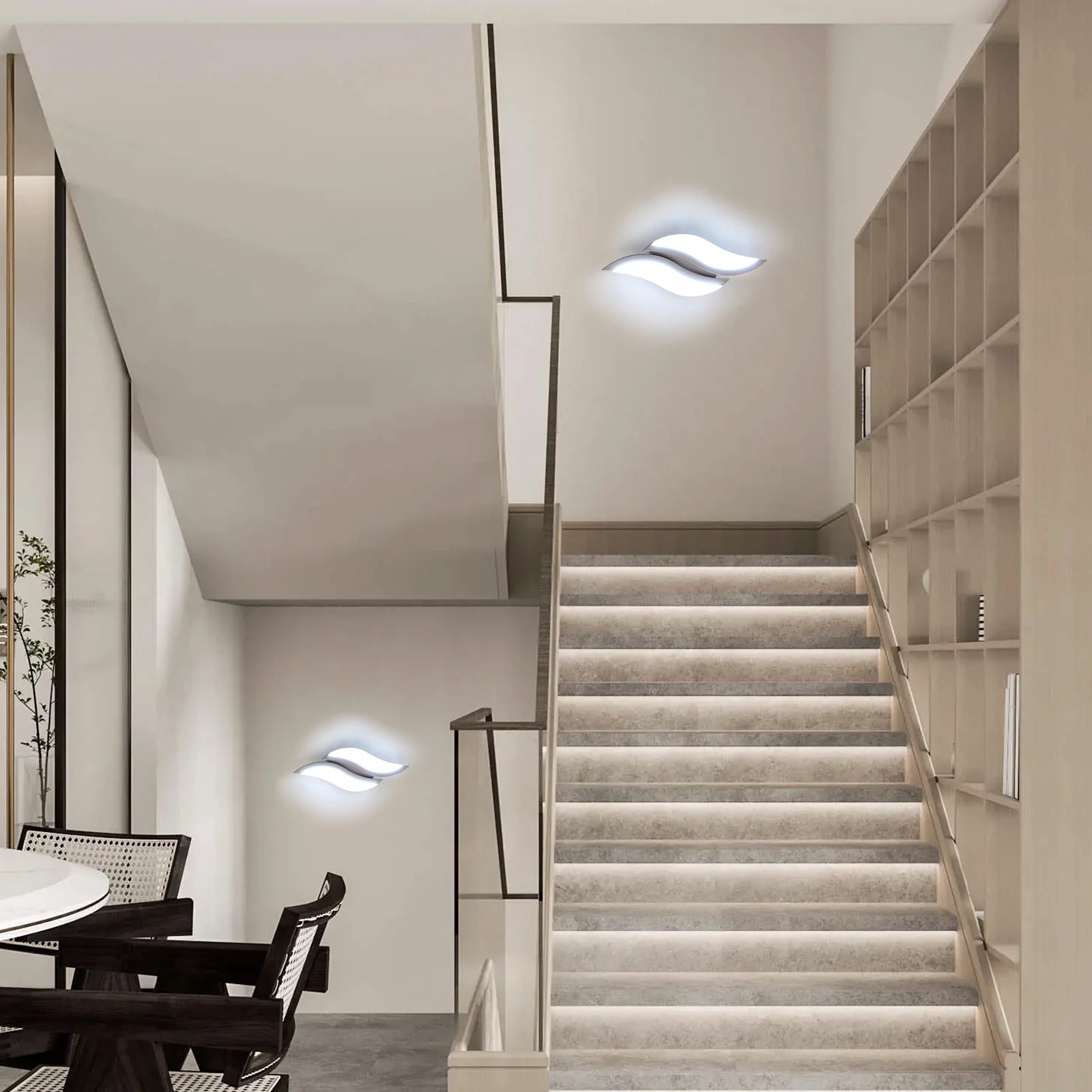 LED  Wall Sconce,12W Acrylic Wall Lamp Leaf-Shaped Design Cool White Light 6500K for Bedroom Living Room Corridor