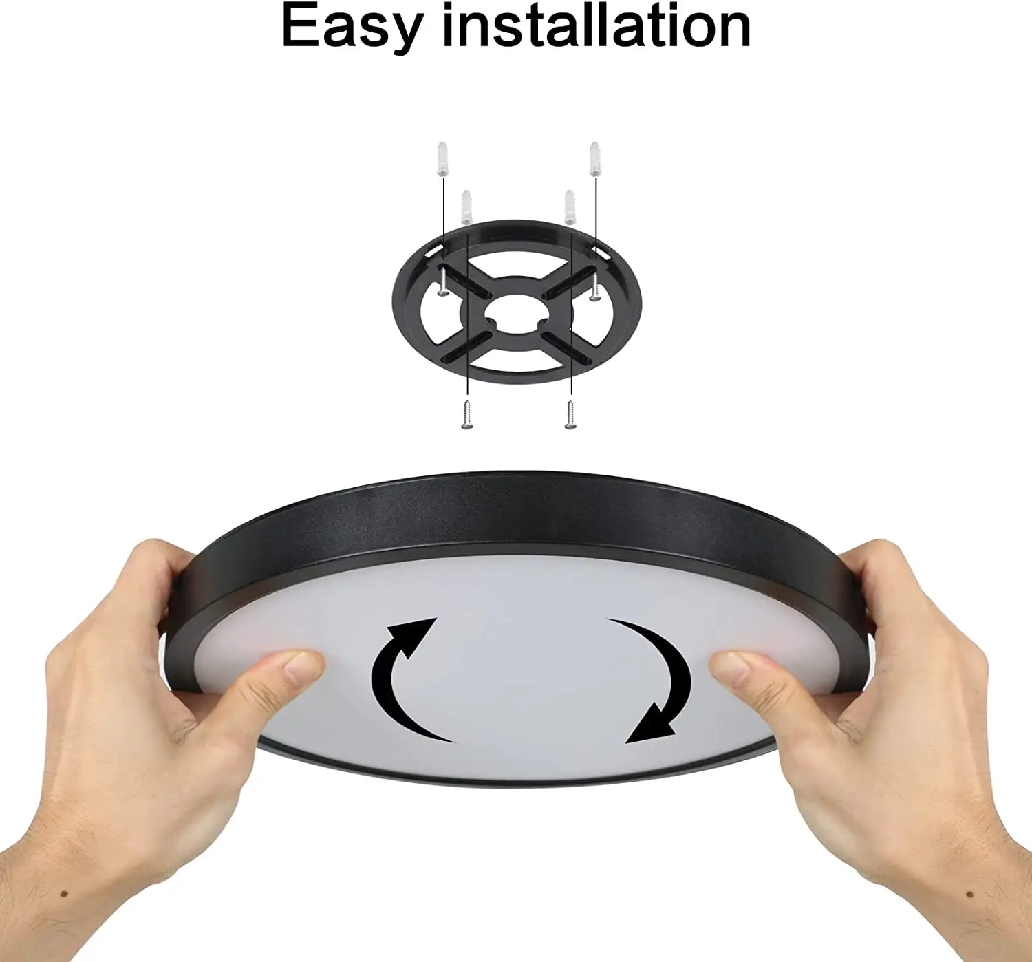 LED Flush Mount Ceiling Light,24W 2050LM Round Ceiling Lights,Ultra-Thin Ceiling Lamp for Bedroom,White Light 6500K