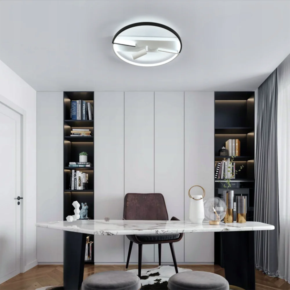 Modern LED Ceiling Light,42W Round Shape Personality Creative Ceiling Lighting For Bedroom,Living Room,Cool White Light 6500K