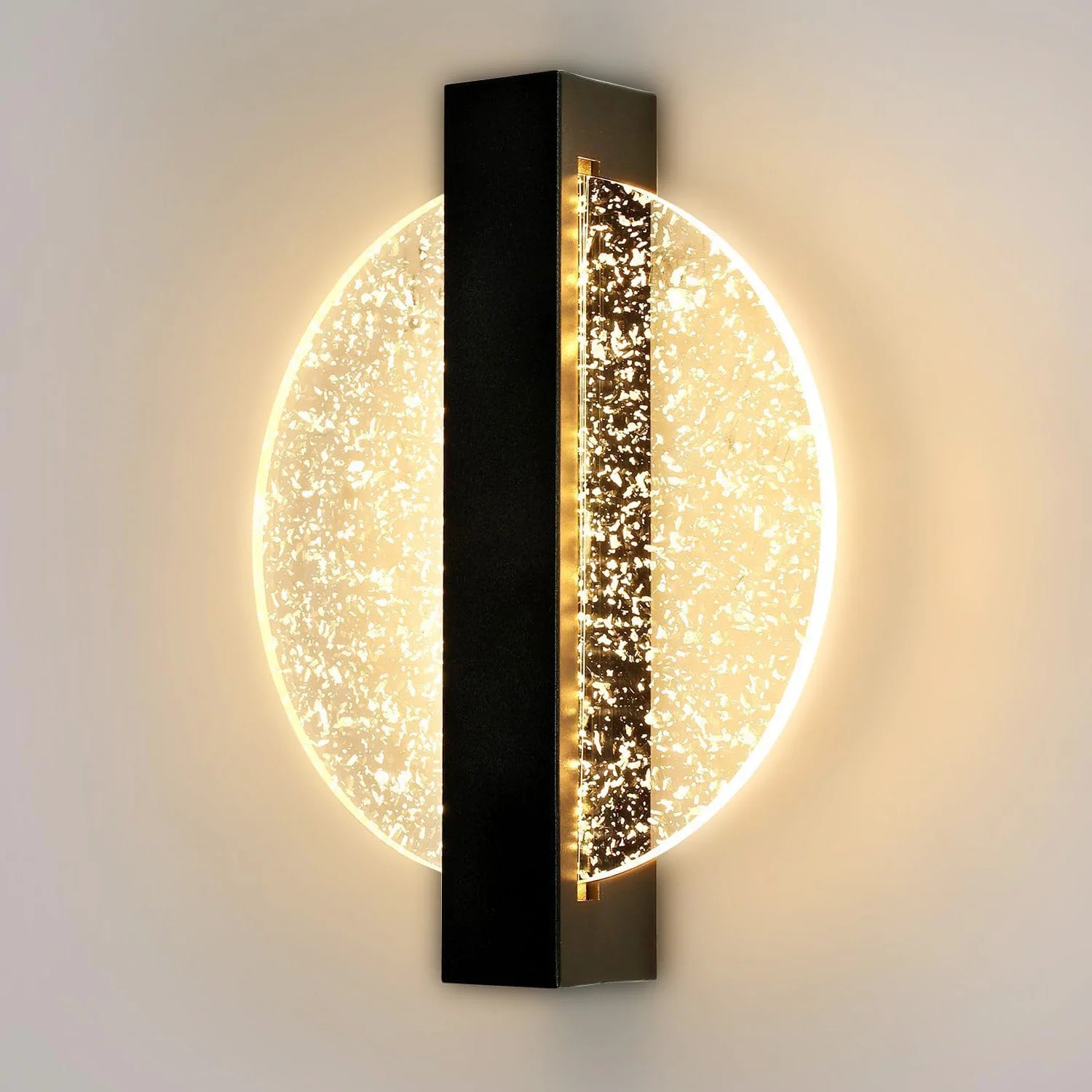 Indoor LED Wall Light,12W 1500LM Round LED Wall Lamp,Indoor Modern Wall Lighting for Living Room, Bedroom,Staircase,Hallway,Warm Light 3000K