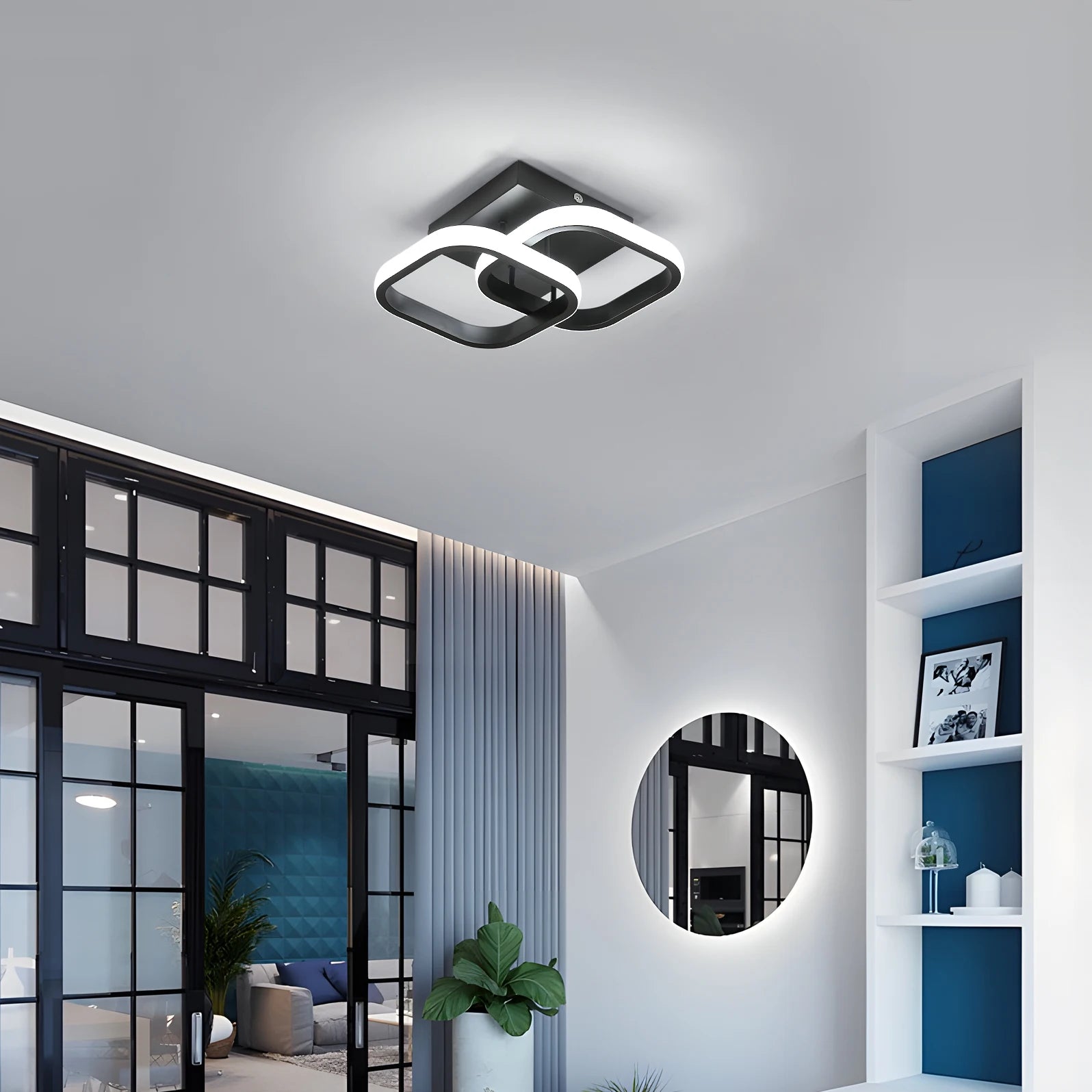 Dimmable LED Ceiling Light,18W Modern Square LED Ceiling Lamp 3 Colour Temperature Adjustments, Ceiling Lighting Fixture