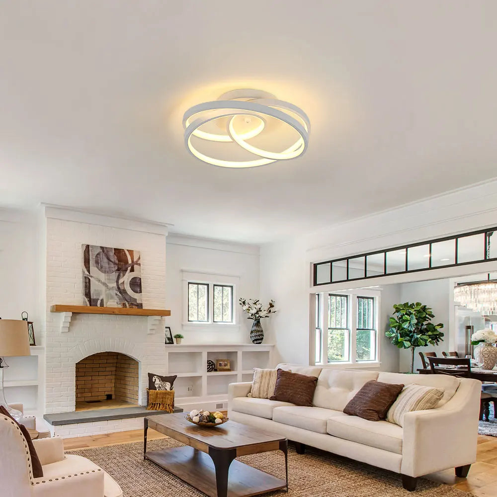 Modern Flush Mount Ceiling Light,Led Ceiling Light Fixtures,40W Close to Ceiling Lights,3000K Warm Light