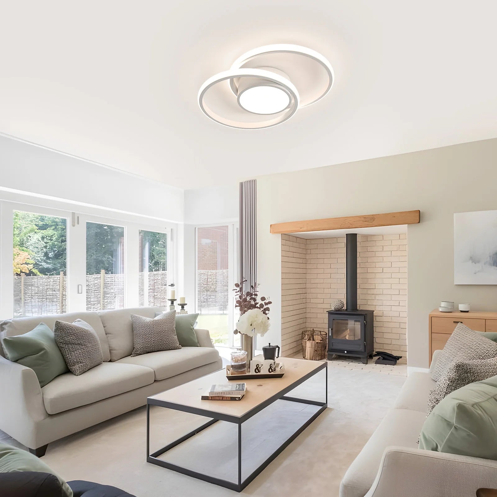 Modern LED Ceiling Lights,42W 3084LM LED Ceiling Lights,Natural Light 4500K Round Ceiling Lighting for Bedroom
