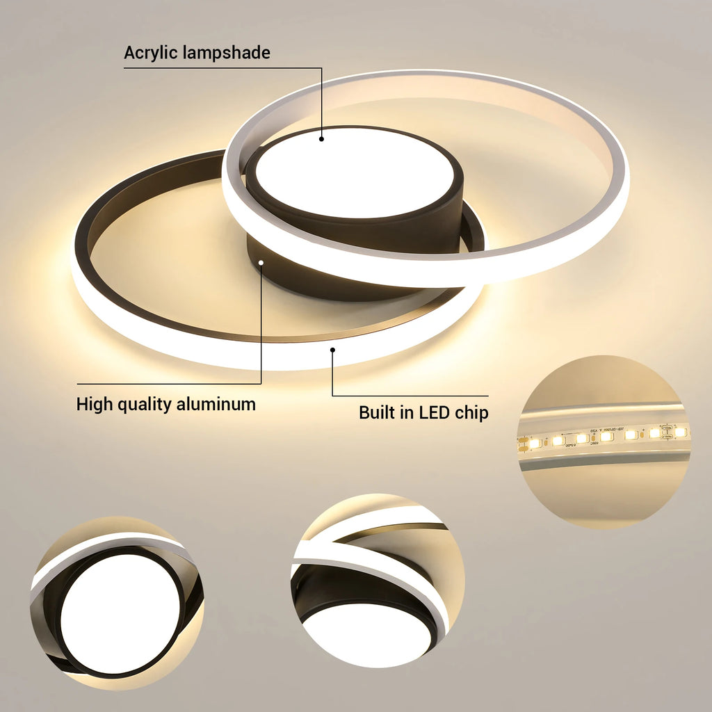 Dimmable LED Ceiling Light,40W 3600LM Ceiling Lamp with Remote Control 3000K-6500K,Round Ceiling Light For Living Room
