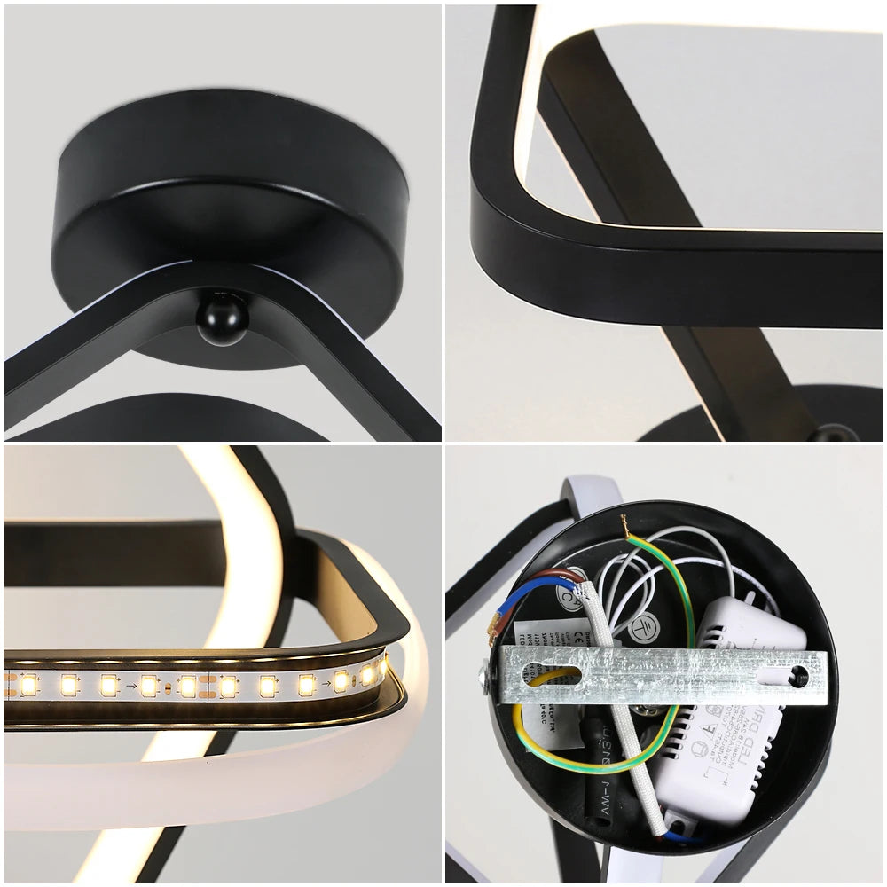 Square LED Ceiling Light,Modern 24W 2700LM,3000K Warm White,Diameter 22CM,Suitable for Corridor, Balcony,Kitchen,Dining Room