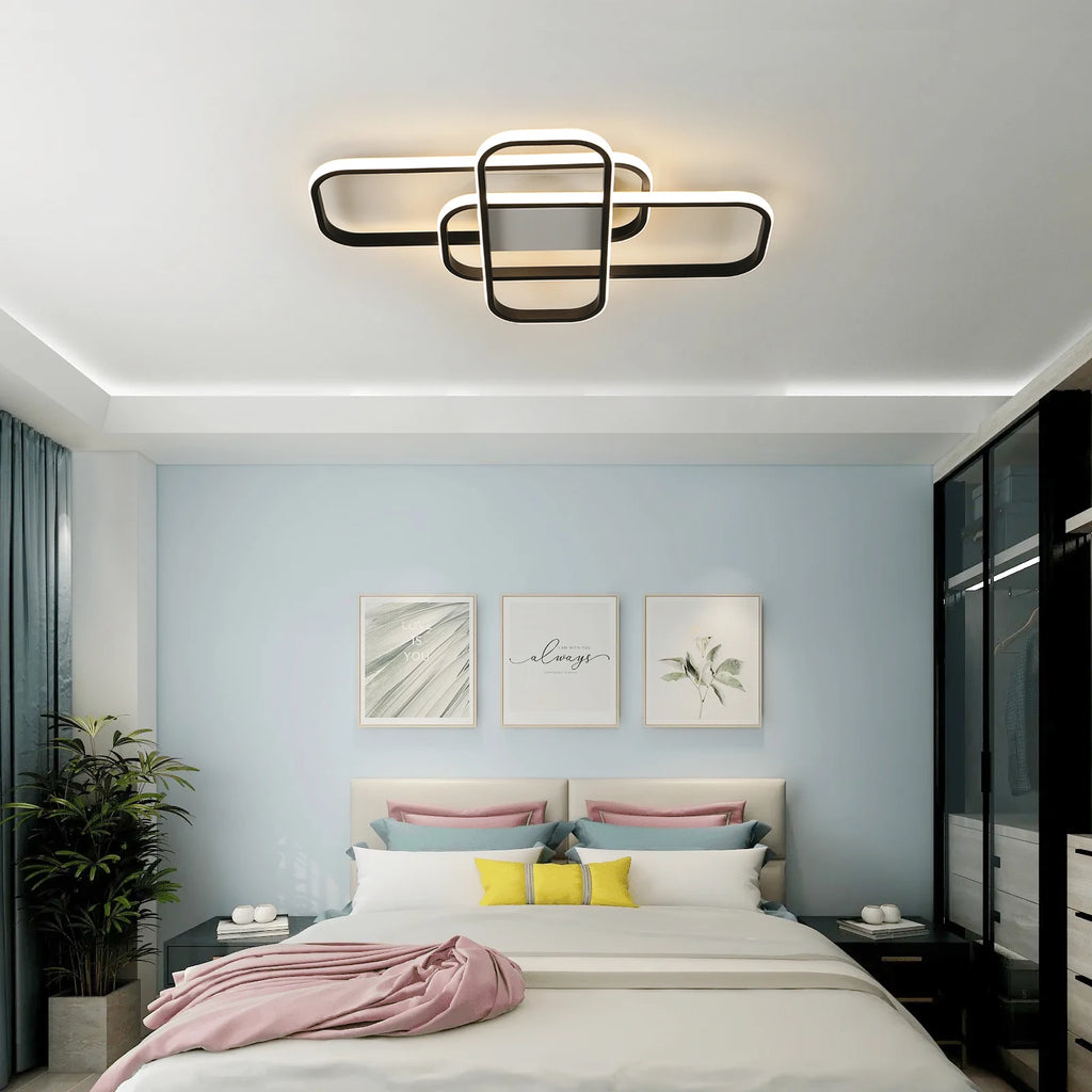 LED Ceiling Light,Dimmable Ceiling Light With Remote Control,44W LED Ceiling Lamps Fixtures Brightness Adjustable3000K-6500K  For Living Room,Bedroom,Dining Room