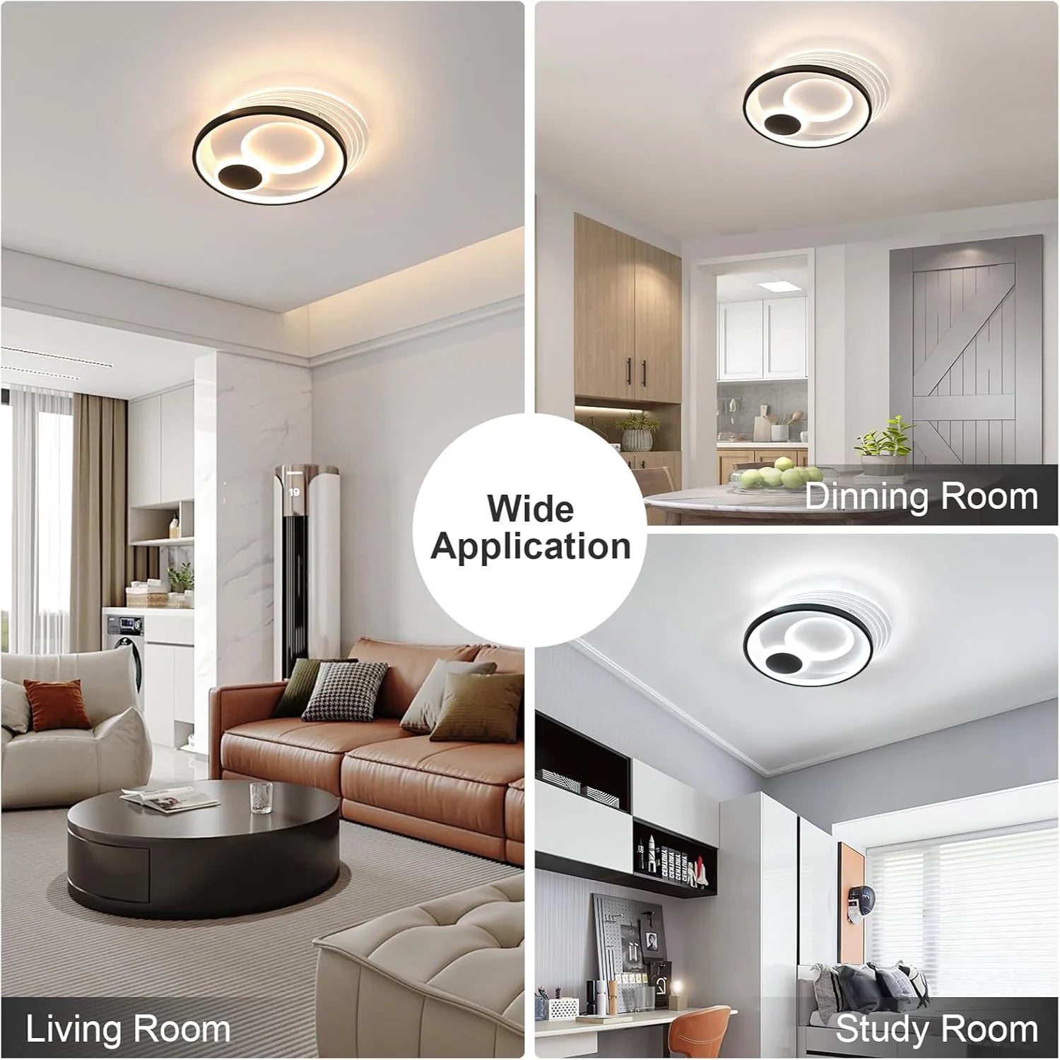 Dimmable LED Ceiling Light,31W Modern Ceiling Lamp Adjustable 3000-6500K For Living Room,Bedroom